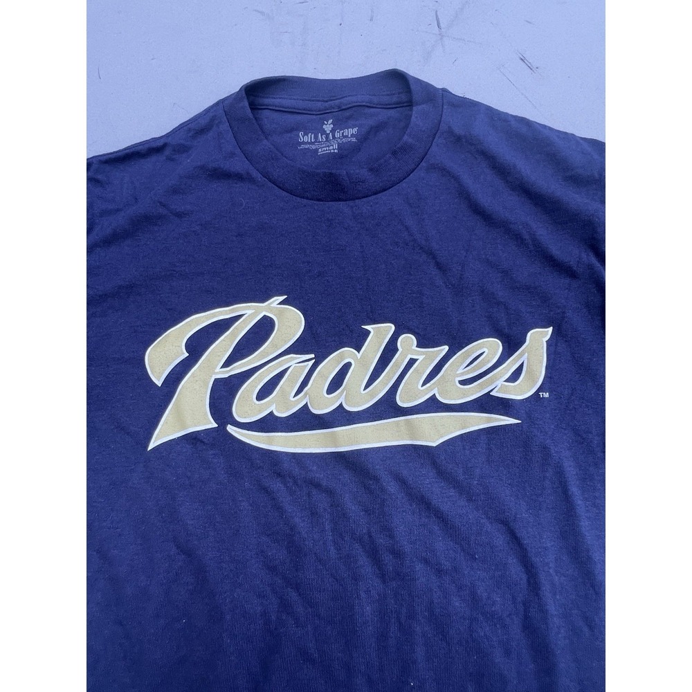 NWT MLB San Diego Padres Kids Shirt Soft as a Grape Blue Size Small